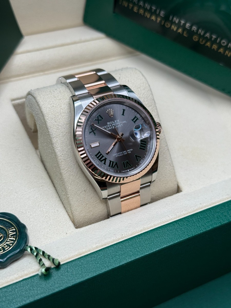 Rolex Datejust 36 NEW 2026 Wimbledon Dial Two Tone Rose Gold