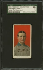 1909-11 T206 Frank Chance Red Portrait SGC 3 *Nice image*