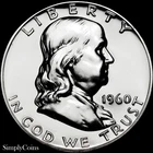 1960 Franklin Half Dollar CHOICE Proof Uncirculated Silver Coin