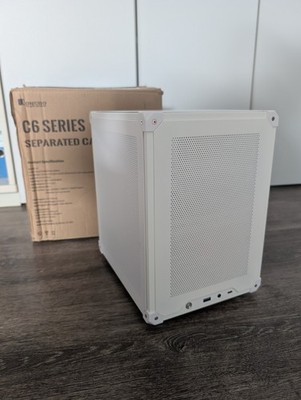 Jonsbo C6 Micro-Tower PC-Gehäuse, Weiß, Gaming-Gehäuse Top Zustand