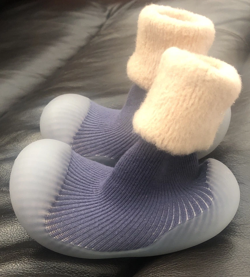 Очаровательный крошечный Explorings уютный Baby мягкий синий с персиковый ботинок длина-5,5 в  - Изображение 3 из 4