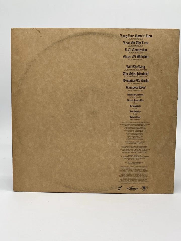 RAINBOW LONG LIVE ROCK N ROLL 12" LP VG+ VINYL RECORD FIRST PRESS POLYDOR 1978 - Image 2 of 4