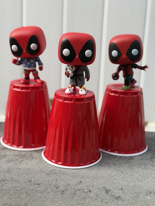Funko Pop! Marvel Deadpool Vinyl Figure Set Lot of 3 Multicolor