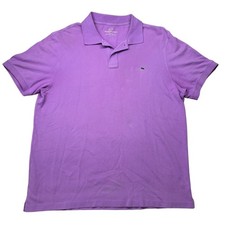 Vineyard Vines Polo Shirt Mens Large Purple Classic Fit Cotton Pique 1K0503