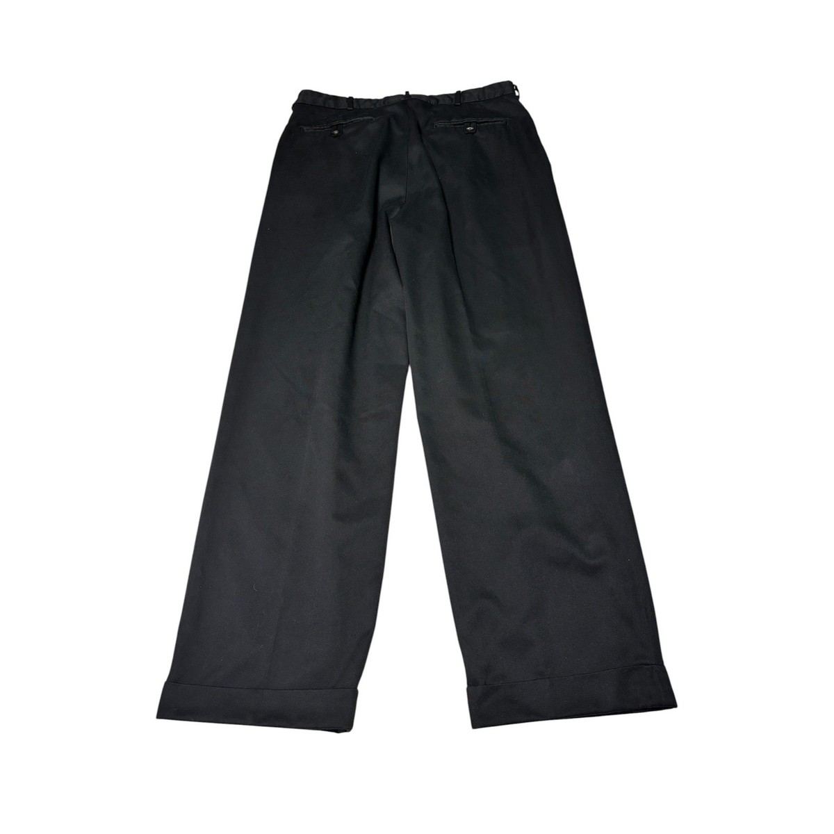 Vintage Polo Ralph Lauren Mens Black Pleated Wide Leg Cuffed Dress  display picture 1