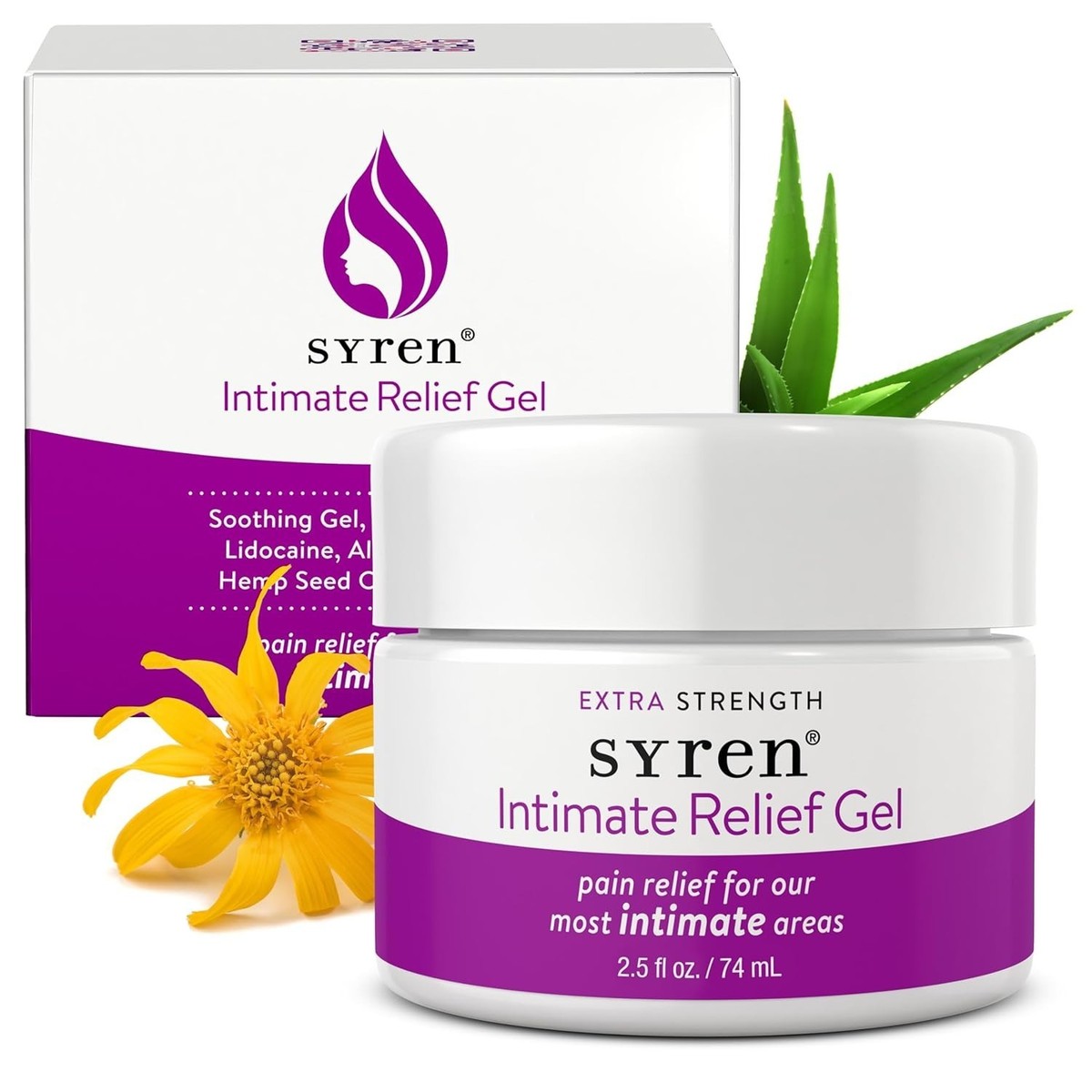 Intimate Relief Gel with 4% Lidocaine, 2.5 oz, Unscented, Water