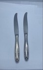 Wallace Sterling Silver Handle Dinner Knives 2 Piece Set 9" Scroll Design — photo 1