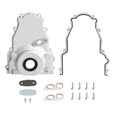 Aluminum LS Front Timing Cover Set w/Crank Gasket and Bolts Compatible with 2...