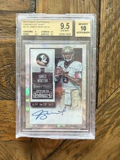 2015 Contenders JAMEIS WINSTON Cracked Ice Ticket Rookie Auto #10/23 FSU