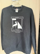 Vintage Fruit of the Loom Sweatshirt Mens Large Black Crewneck Graphic NANPA 90s