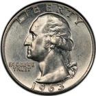 1963 P 25C Washington Quarter AU