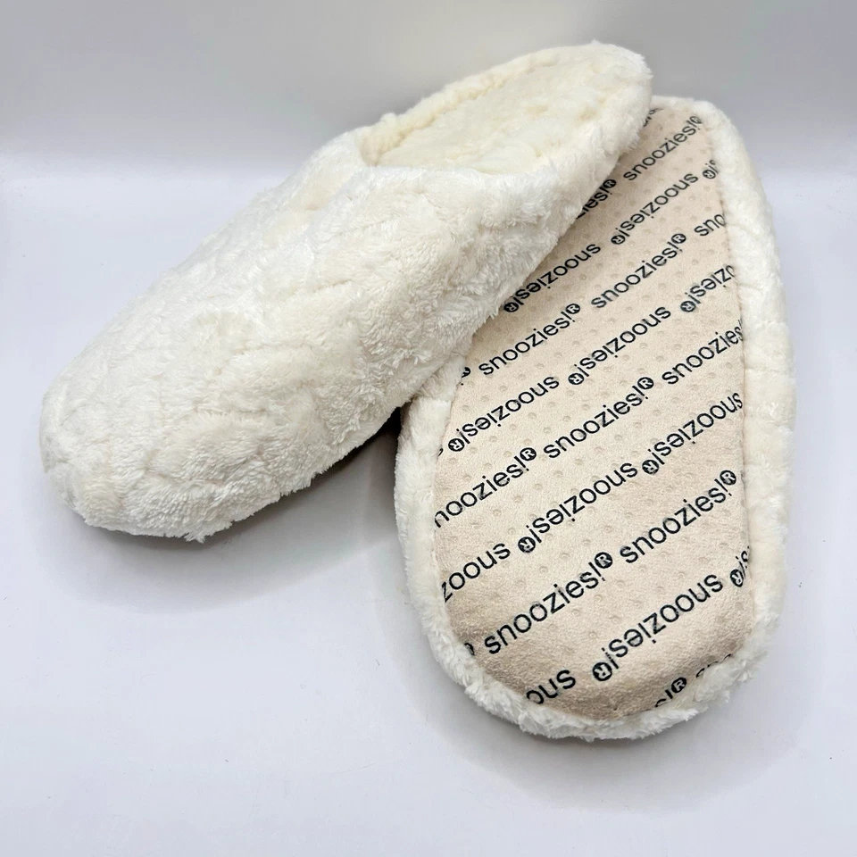 Zapatillas sin cordones Snoozies para mujer pequeñas (5-6) blancas *NUEVAS CON ETIQUETAS* Foto 2 de 4