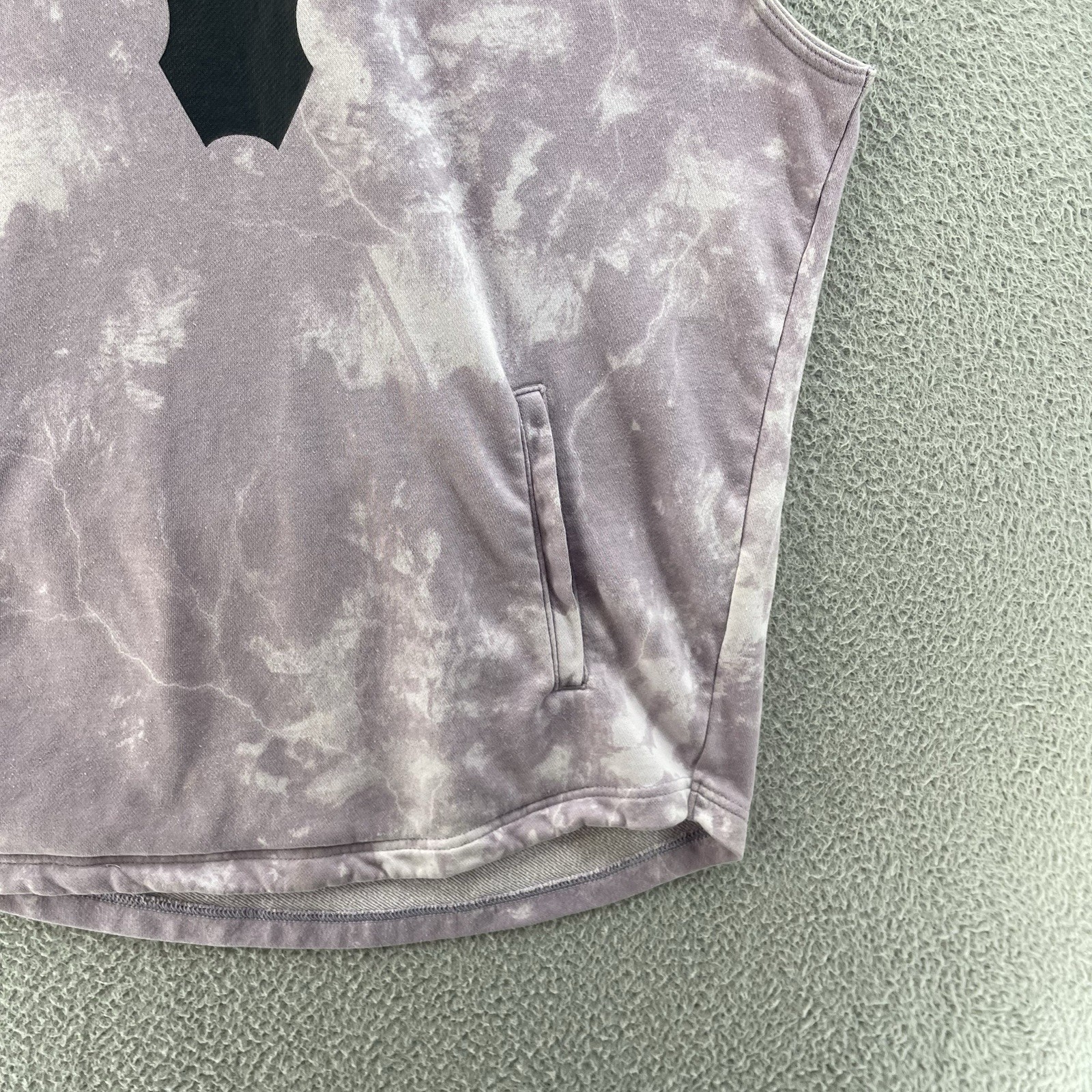 Under Armour Project Rock Hoodie Men Large Purple Sleeveless Tye Dye Streetwear* thumbnail 4