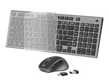 FENIFOX Wireless Keyboard and Mouse, Ergonomic Rechargeable Silent Quiet Slim