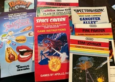 Lot Of 9 Video Game Cartridge Manuals Imagic Activision Telesys