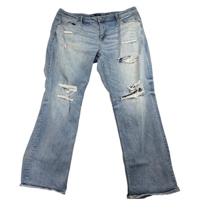 BKE Tyler Slim Fit Distressed Light Wash Blue Denim Jeans Mens 40x32 Distressed