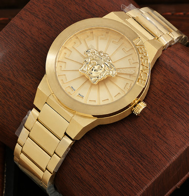  Authentic Versace Medusa Infinite Women Watch Gold Stainless Steel Quartz 36mm