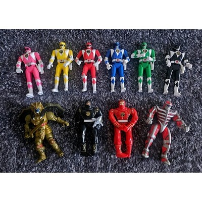 Bandai Power Rangers Action Figure Lot Kids OS Multicolor MMPR Head Flip Vintage