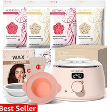 Wax Kit Pink Digital Hair Removal Waxing Kit for Women  Men Hot Wax Warmer P...