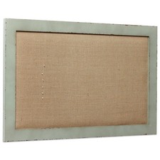 Linen Bulletin Board 18 X 29 Inches Wood Frame, Fabric Pin Board Corkboards f...