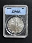2007 W American Silver  Eagle ANACS SP70 Burnished