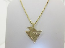 Pittsburgh Penguins Hockey Necklace Gold Official NHLS Pens 14k Gold 24 