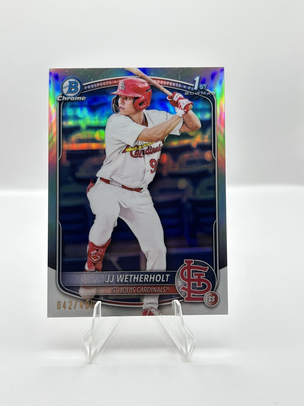 2025 Bowman Chrome Baseball JJ Wetherholt 1st Refractor 42/499 #BCP-22