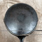 VINTAGE “WAGNER” SIDNEY O ARCH LOGO CAST IRON SKILLET NO.8 HEAT RING