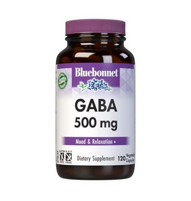 BlueBonnet Nutrition GABA 500mg, for Stress Relief*, Supports Relaxation*, 120