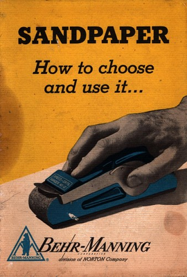 #ad 1952 Behr Manning Sandpaper Handbook Brochure Catalog 8quot; x 5quot; $15.00