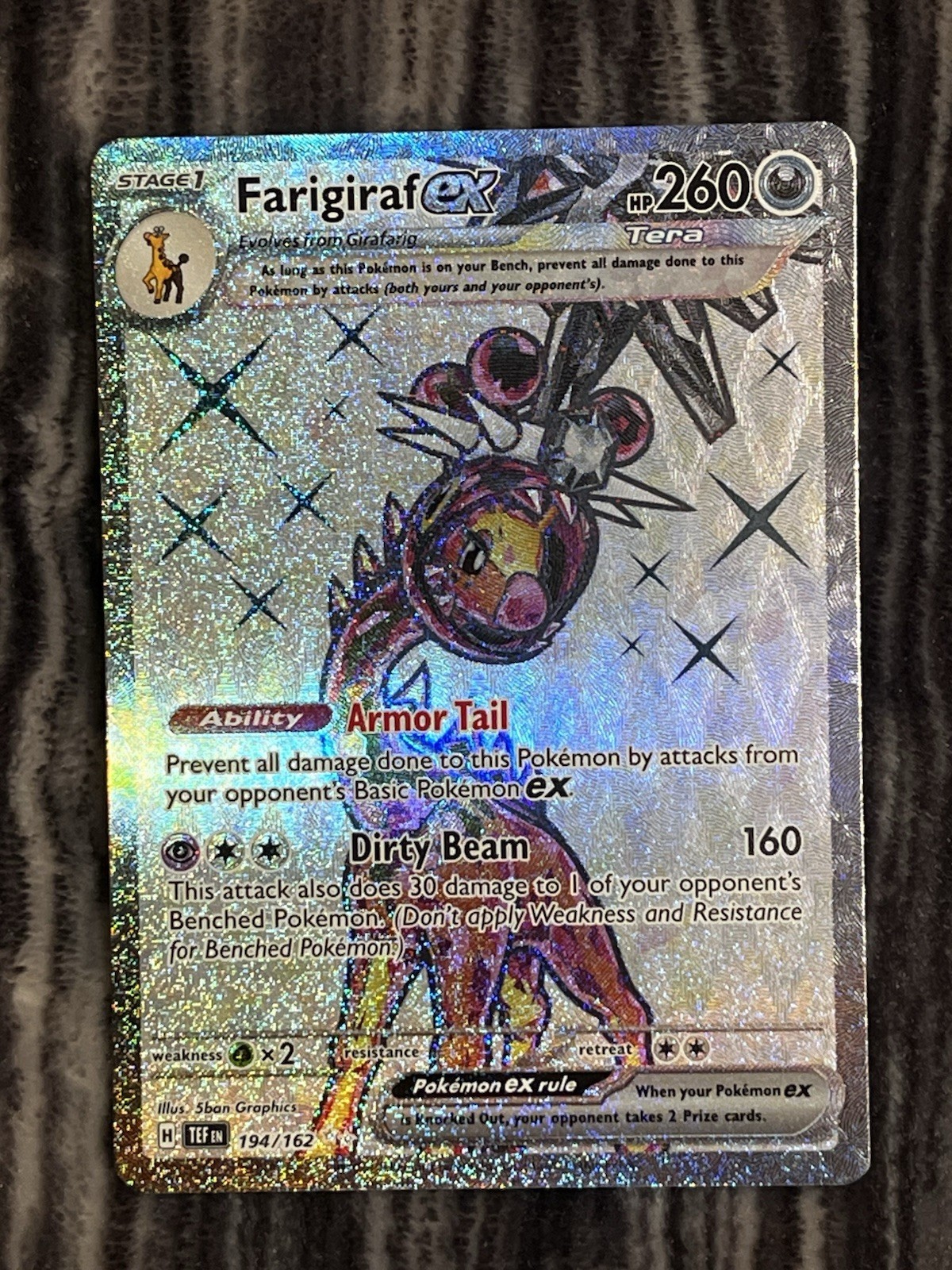 Farigiraf ex, Pokémon SV05: Temporal Forces Ultra Rare, 194/162 NM