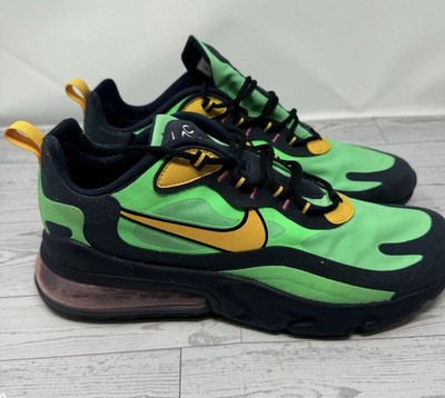 Nike Air Max 270 React Men's Size 12 Green Yellow Black Athletic Shoes AO4971