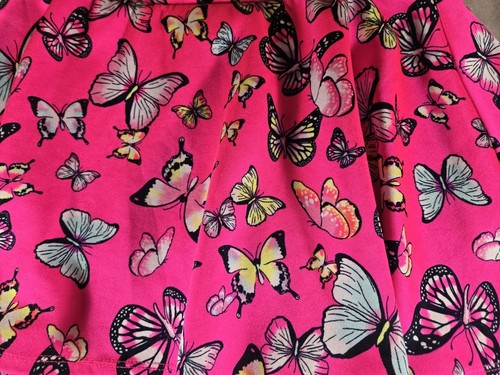 Justice Girls Knit Skort Hot Pink Butterfly Skirt Twirl Flare Size 10 - Picture 3 of 9
