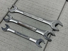 Vintage CRAFTSMAN 3 Piece Lot Open End Wrench VV Series  44584, 44591, 44592