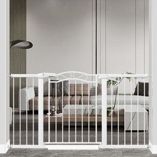 Fairy Baby 57.1"-59.8" Extra Wide Press Mounted Baby Gate Indoor Kids  Pet Safe