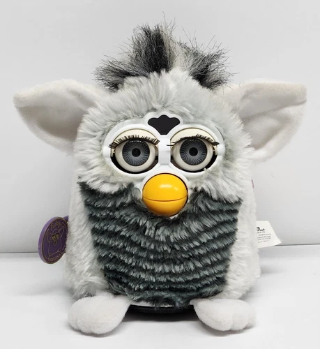 Raccoon Furby Tiger 70-800 Vintage 1998 Original with Grey Eyes Working