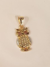 Wise Owl Tri Color Pendant Tarnish Resistant  S4 