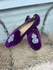 Stubbs & Wootton "MING VASES" Slip on Loafers Women Shoes  SZ# 10