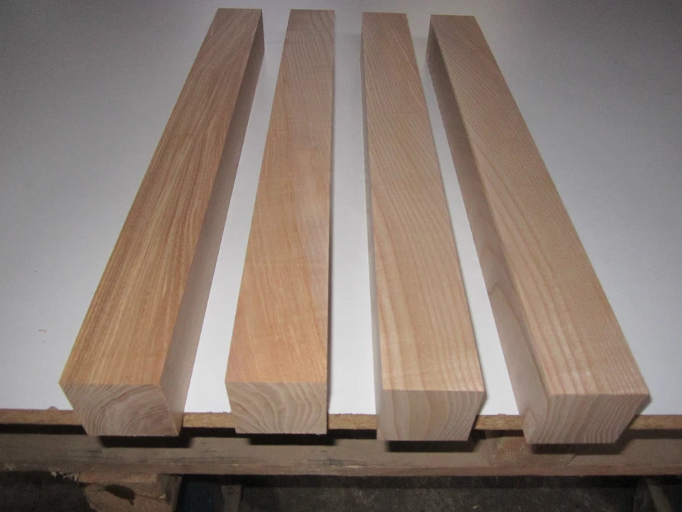 4 Esche Tischbeine 47x47x500mm (€14,99/m) 4-seitig gehobelt Tischbein Kantholz