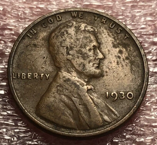 1930 Lincoln Wheat Cent Fine Condition Copper Coin One Penny Liberty