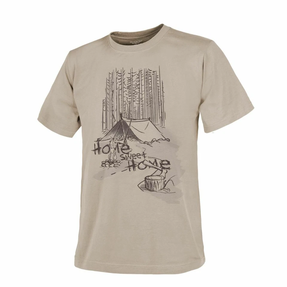 HELIKON-TEX Helikon Tex TShirt Home Sweet Home Outdoor Freizeit Bushcraft Shirt Khaki
