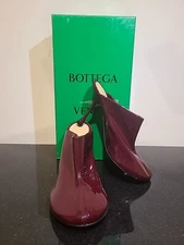 Bottega Veneta Women's Dot Burgundy Patent Leather Mules 7US-37EU, MSRP $1088