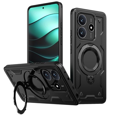 Magnetic Armor Shockproof stand Back Phone Case For Xiaomi Redmi Note 14 5G