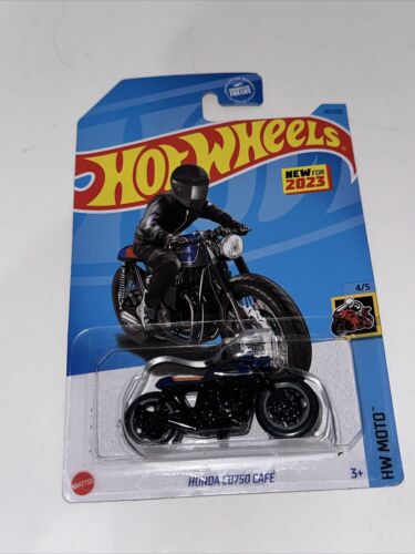 Hot Wheels #141 HW Moto Honda CB750 Cafe Dark Blue 2023 G case - Picture 1 of 4