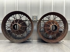 1930 1931 Ford Model A 19 Wire Spoke Wheels 5 Lug Pair Original Vintage