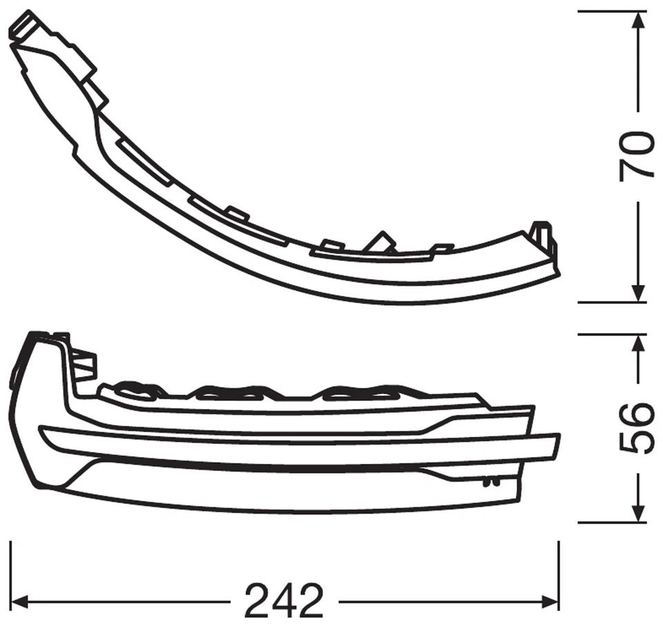 Osram LEDRiving LED Spiegelblinker Laufblinker für Audi A3 S3 RS3 8V schwarz - Bild 3 von 4
