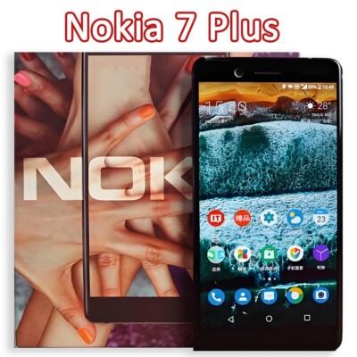 Nokia 7 Plus Black Dual SIM 64GB+4GB 4G Unlocked Android Smartphone New Sealed