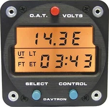 DAVTRON CHRONOMETER/Digital clock, 28V lighting, O.A.T.