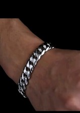 Unisex Premium Titanium Steel Cuban Link Bracelet with Lobster Clasp