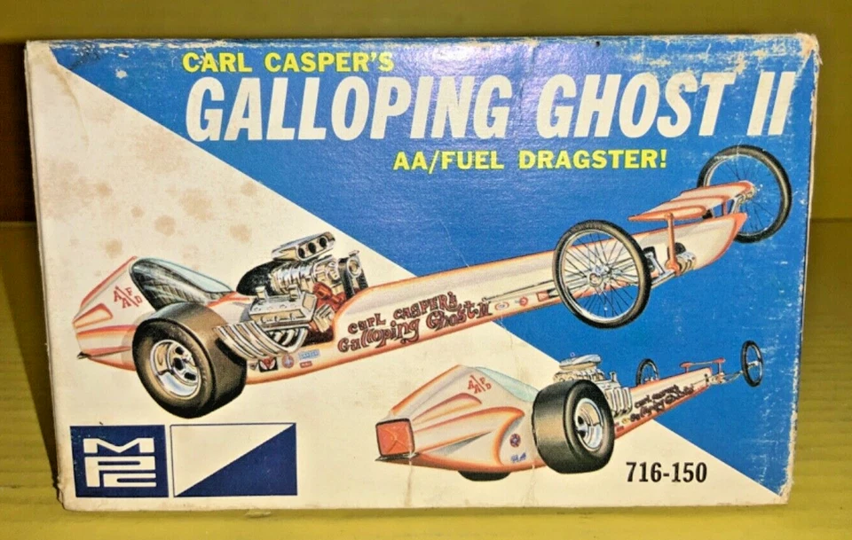 De colección MPC Carl Casper’s Galloping Ghost II AA/Fuel Dragster Kit Escala 1/25 (A) Foto 3 de 4